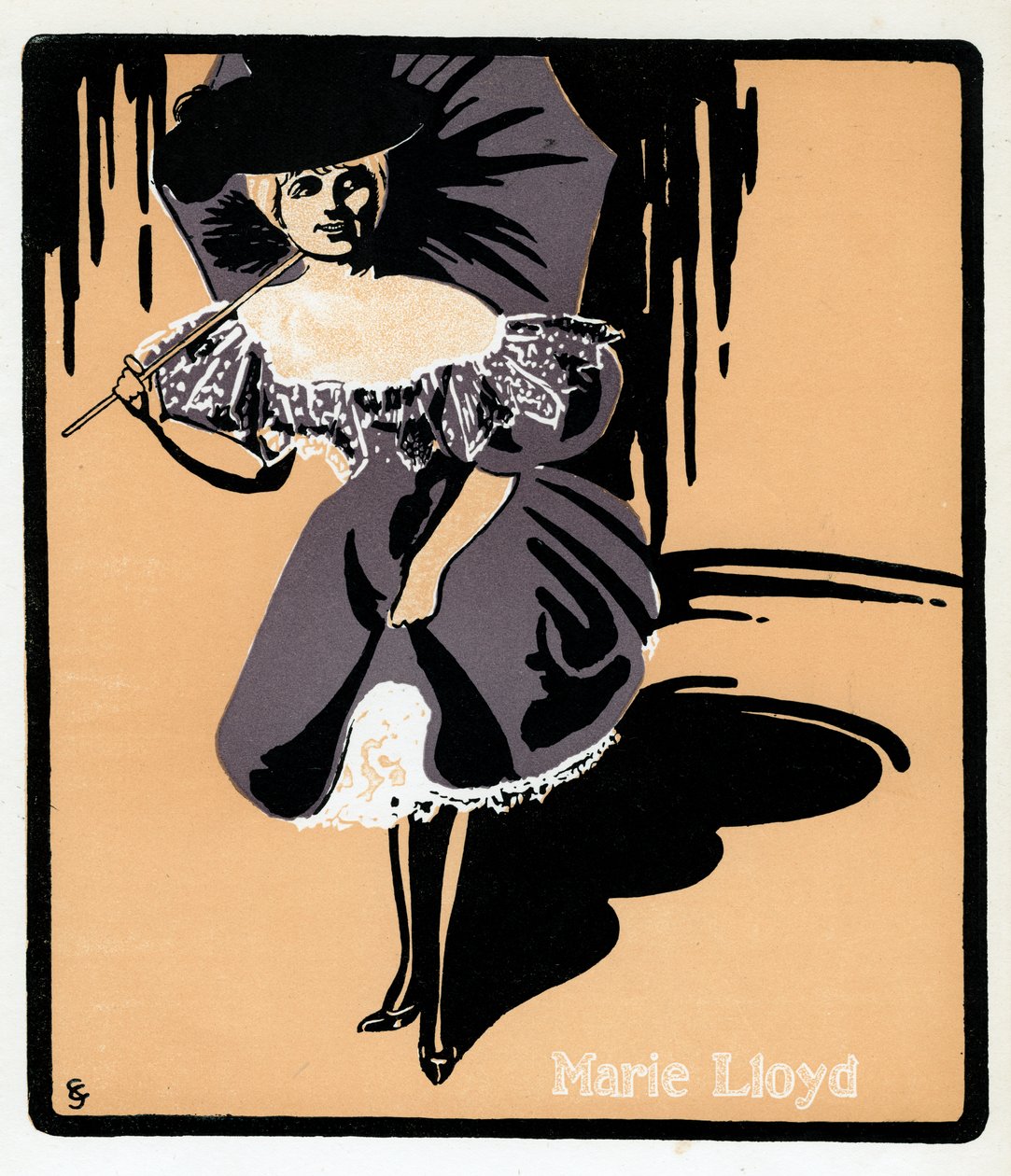 Marie Lloyd 1870-1922, Engelse music hall zangeres, eind 19e eeuw door Unbekannt