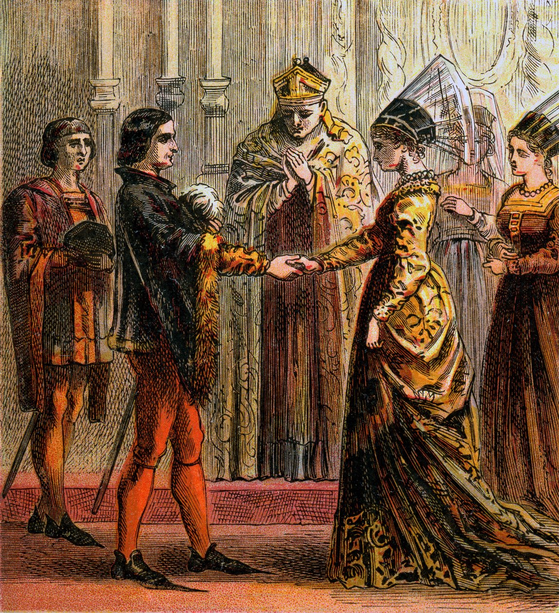 Huwelijk van Hendrik V, 1420, ca. 1850 door Unbekannt