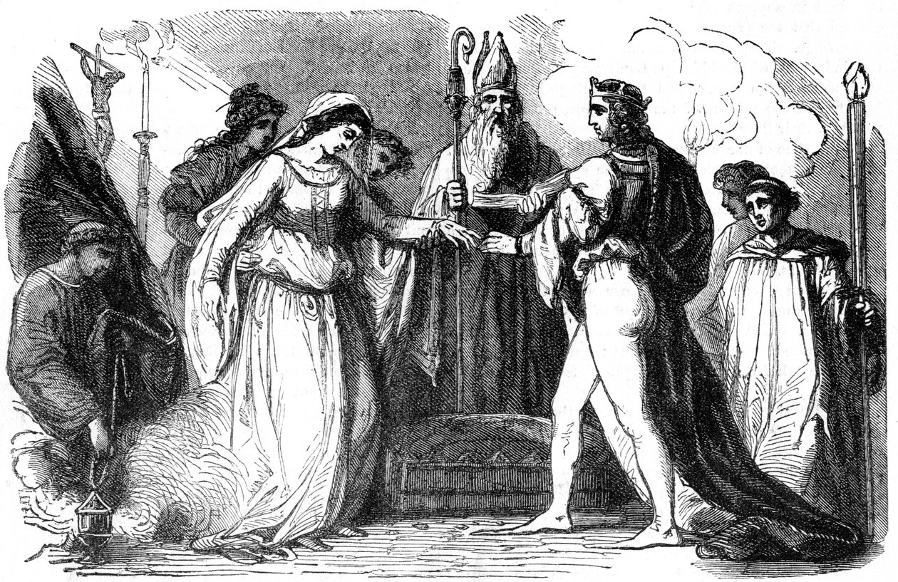 Huwelijk van Hendrik I van Engeland en Mathilde, 1100 door Unbekannt
