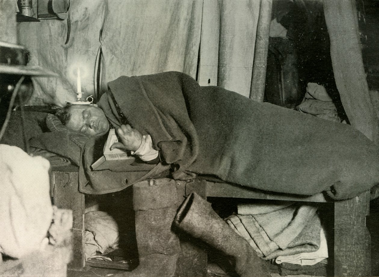 Marston in zijn bed, ca. 1908, 1909 door Unbekannt