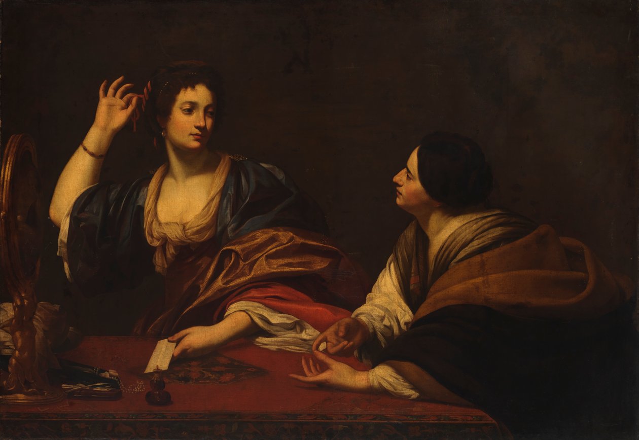 Martha berispt haar ijdele zus Maria Magdalena, 17e eeuw door Unbekannt