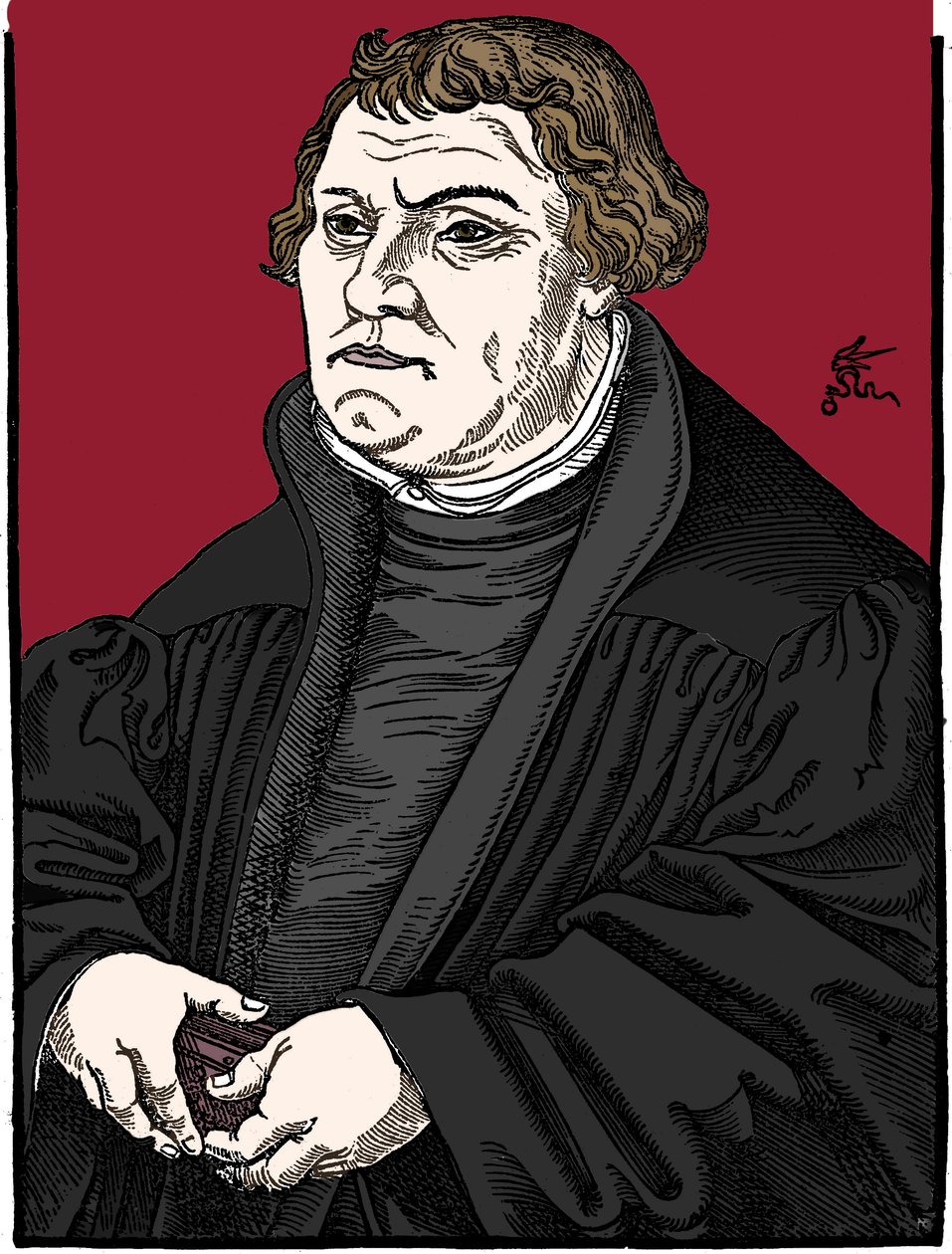 Martin Luther Duitse protestantse hervormer, 1546 door Unbekannt