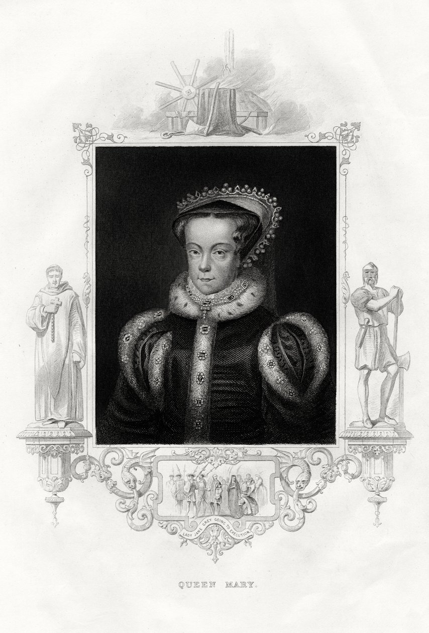 Maria I 1516-1558, ook bekend als Maria Tudor, 1860 door Unbekannt