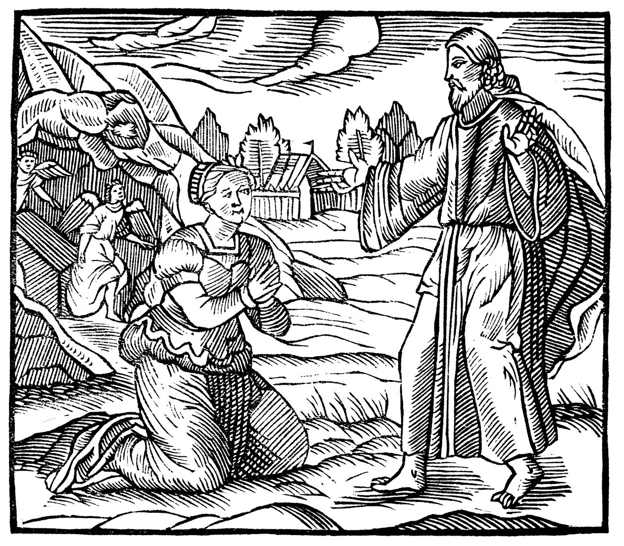 Maria Magdalena ziet de verschijning van de verrezen Jezus Christus, c1500 door Unbekannt