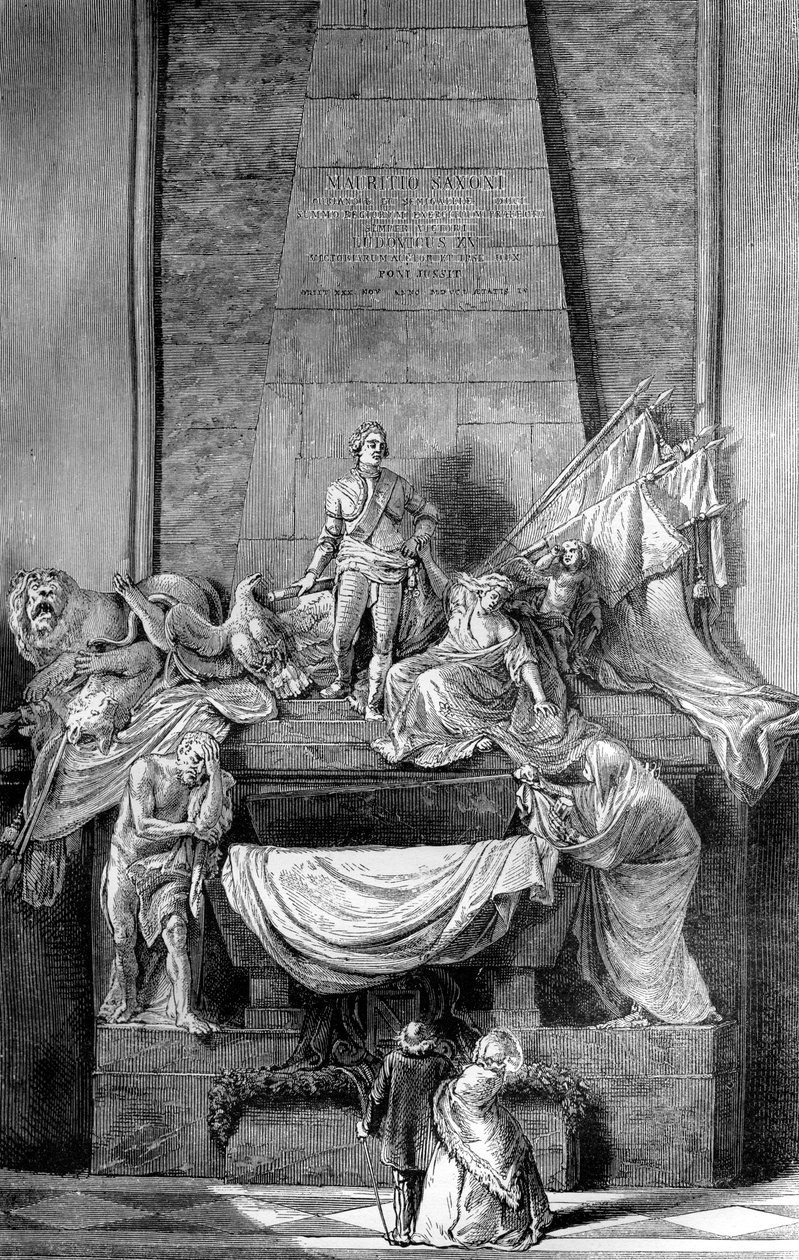 Mausoleum van maarschalk de Saxe, kerk van St. Thomas, Straatsburg, Frankrijk, 1882-1884 door Unbekannt