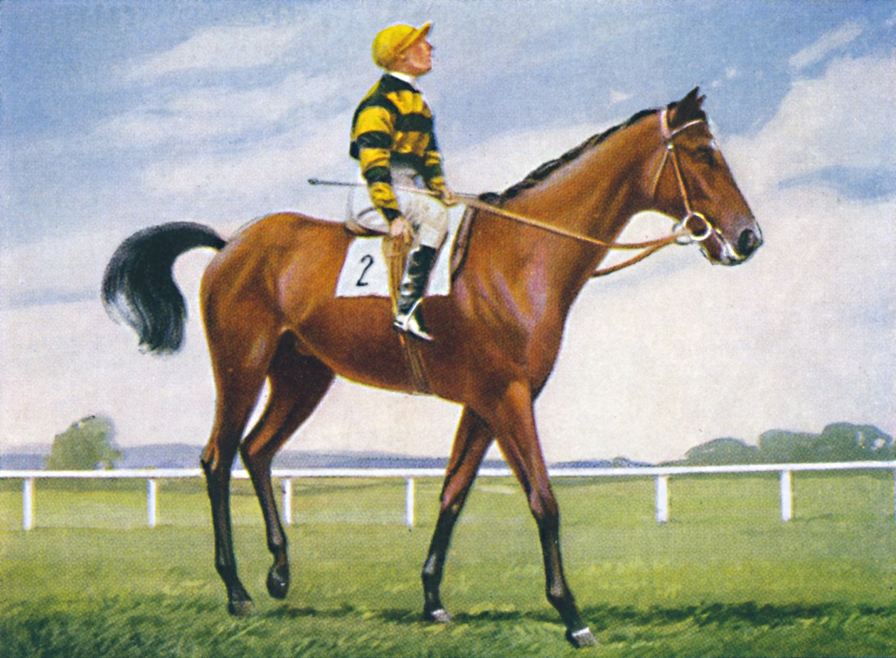 Meadow, Jockey: T. Weston, 1939 door Unbekannt