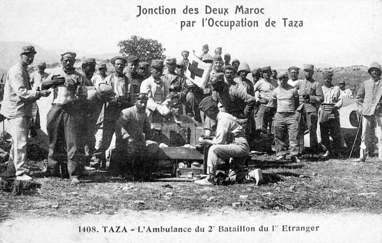 Medisch personeel van het 2e bataljon Franse Vreemdelingenlegioen, Taza, Marokko, 1904 door Unbekannt