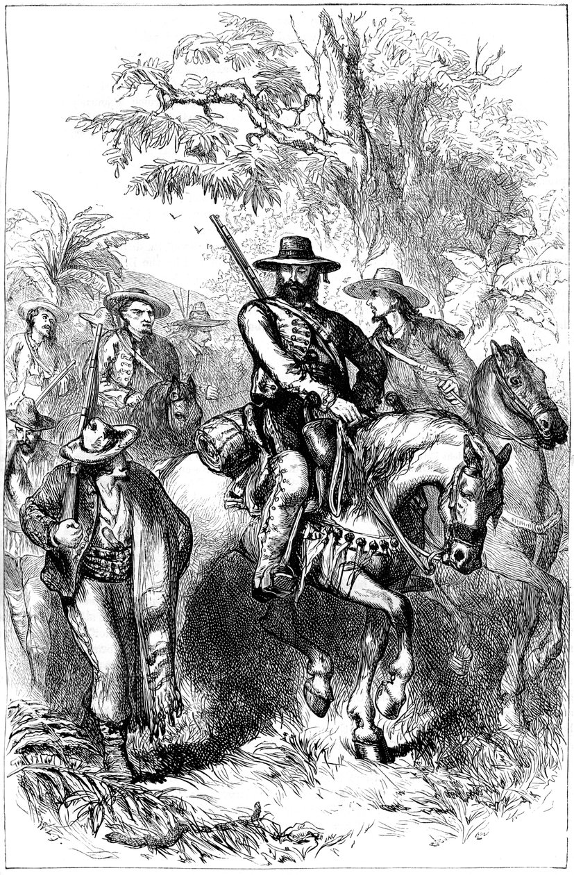 Mexicaanse filibusters op mars, midden 19e eeuw ca. 1880 door Unbekannt