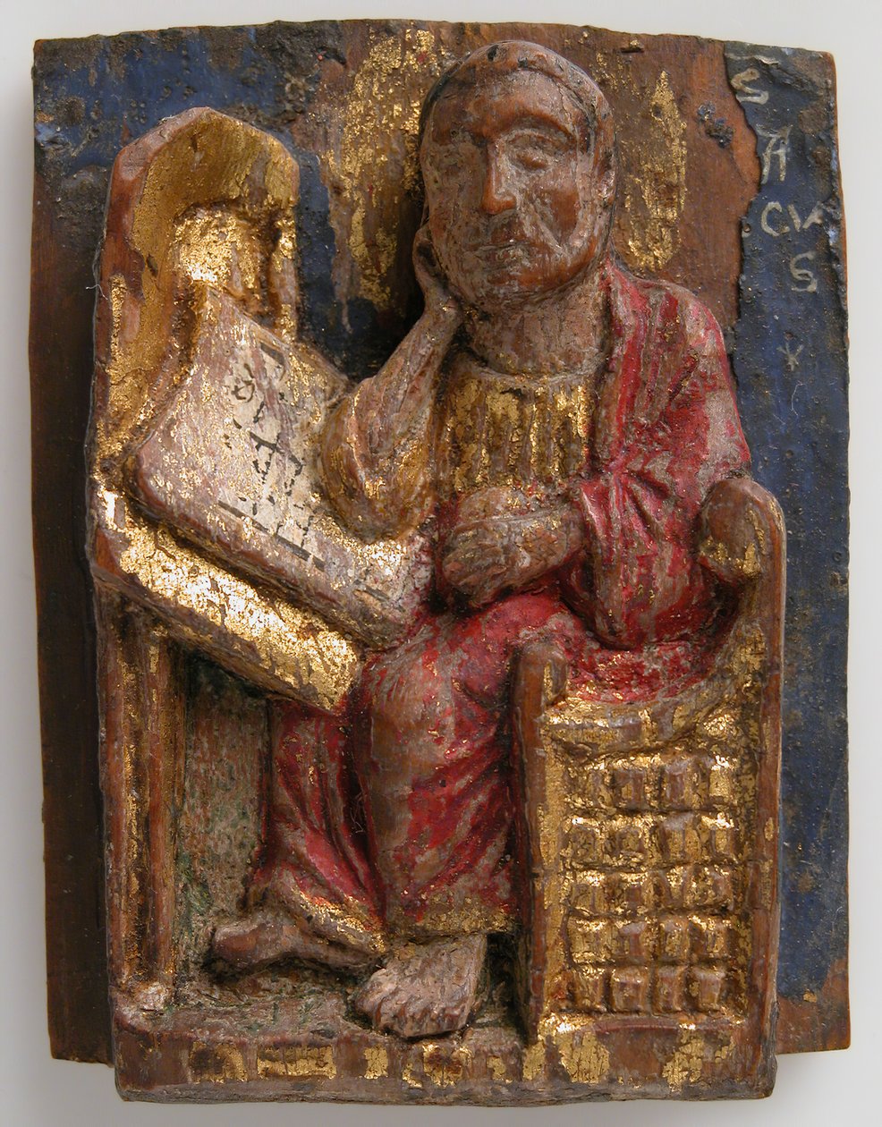 Miniatuur reliëf van Sint Marcus aan zijn schrijftafel, ca. 1200-1225 door Unbekannt