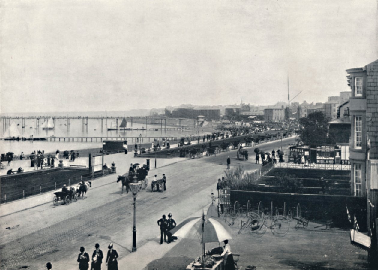 Morecambe - De Promenade, 1895 door Unbekannt