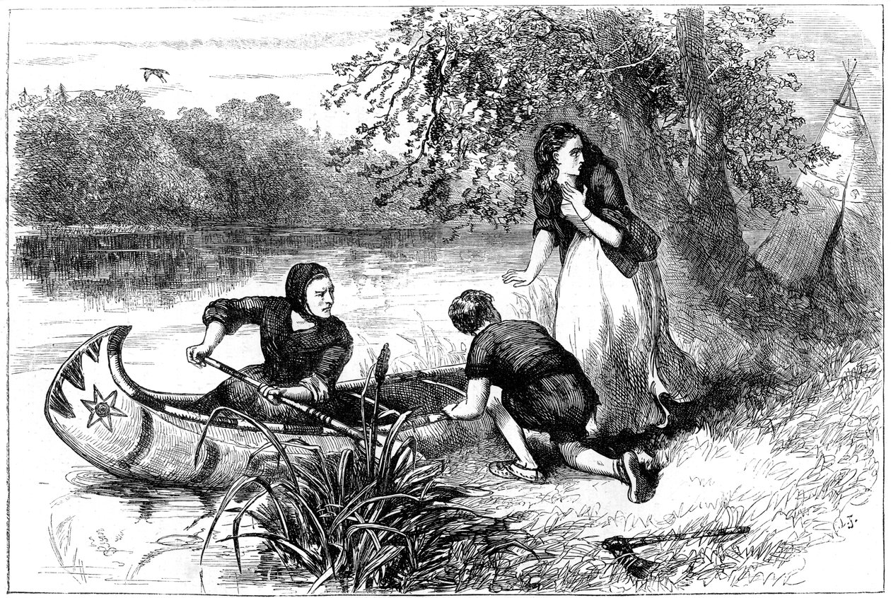 Mevrouw Dunstan ontsnapt langs de Merrimac, eind 17e eeuw ca. 1880 door Unbekannt