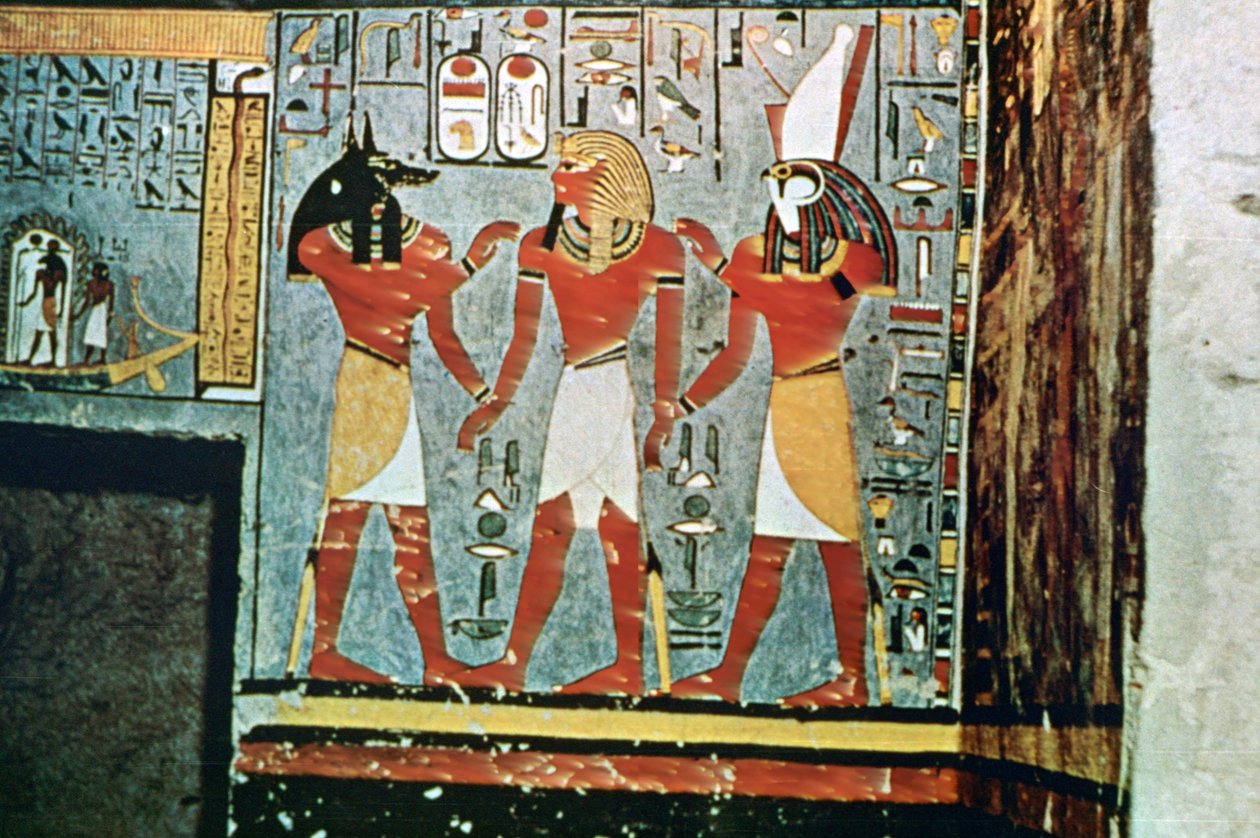 Muurschildering uit de graven van de edelen, Thebe, Luxor, Egypte door Unbekannt