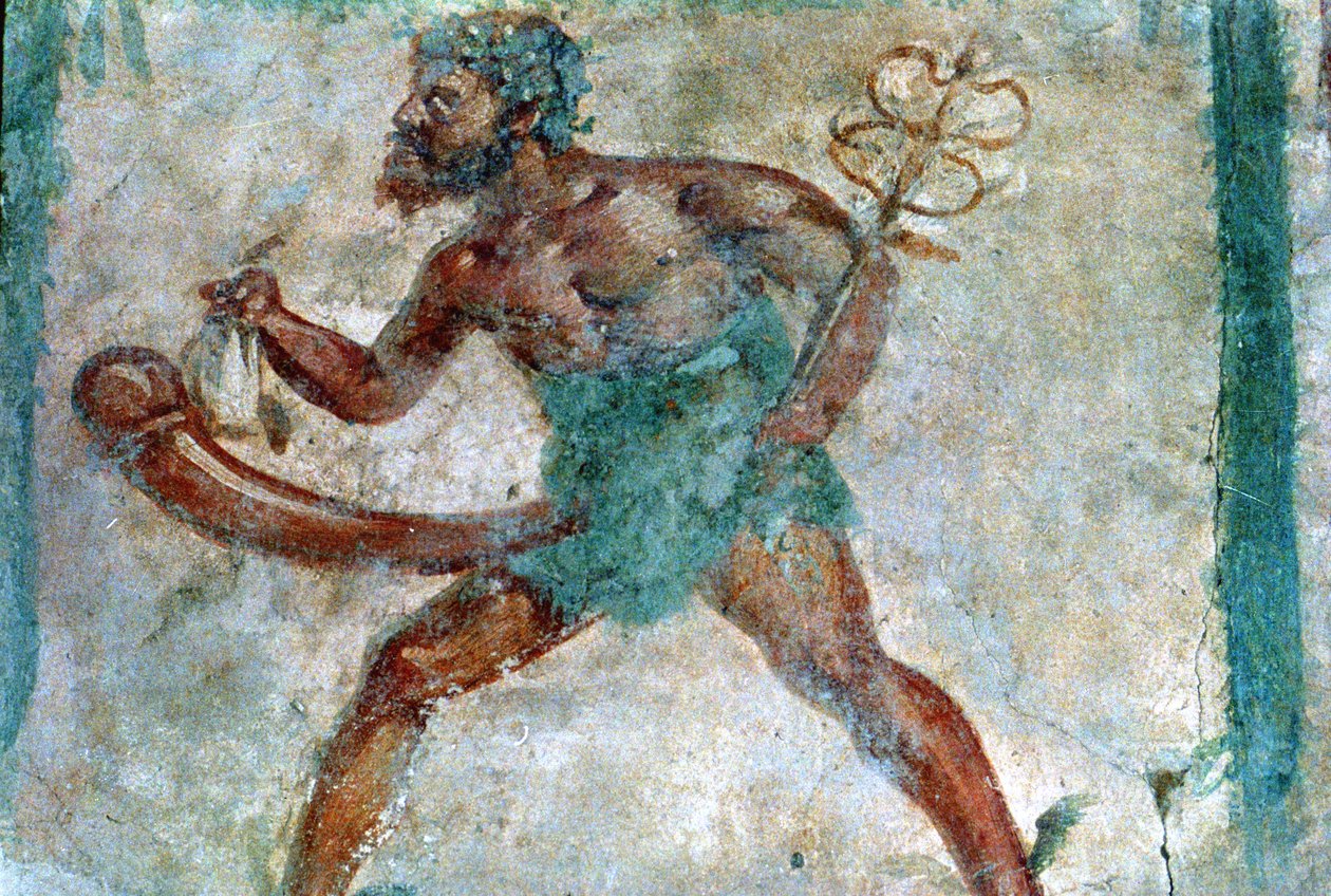 Muurschildering van Mercurius, Pompeii, Italië door Unbekannt