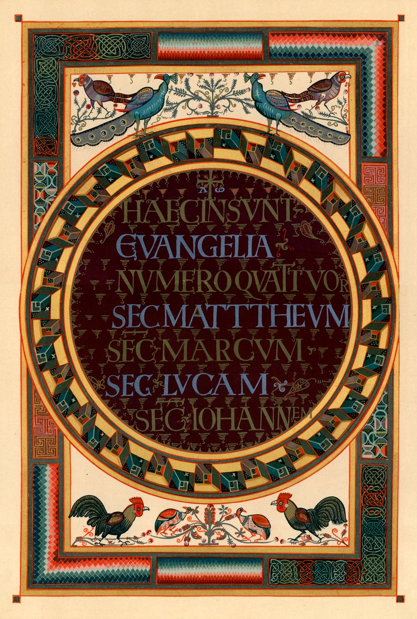 Namen van de vier evangelisten, ca. 800 AD door Unbekannt