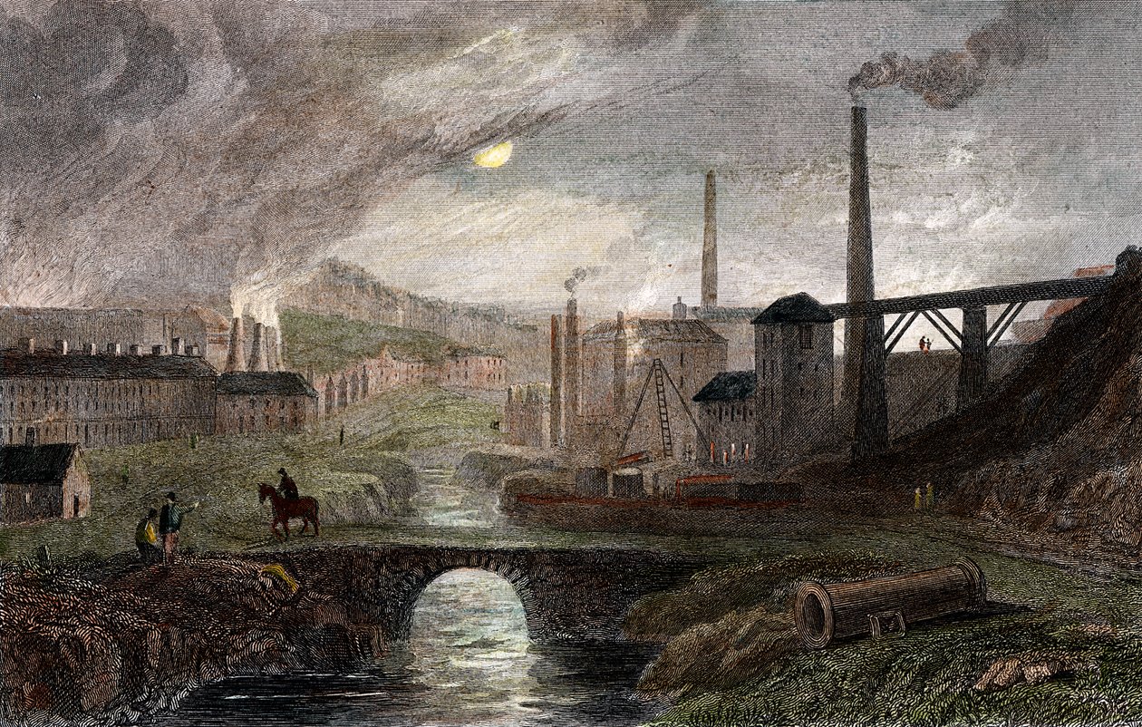 Nant-y-Glow IJzerwerken, Monmouthshire, Wales, ca. 1780, ca. 1830 door Unbekannt