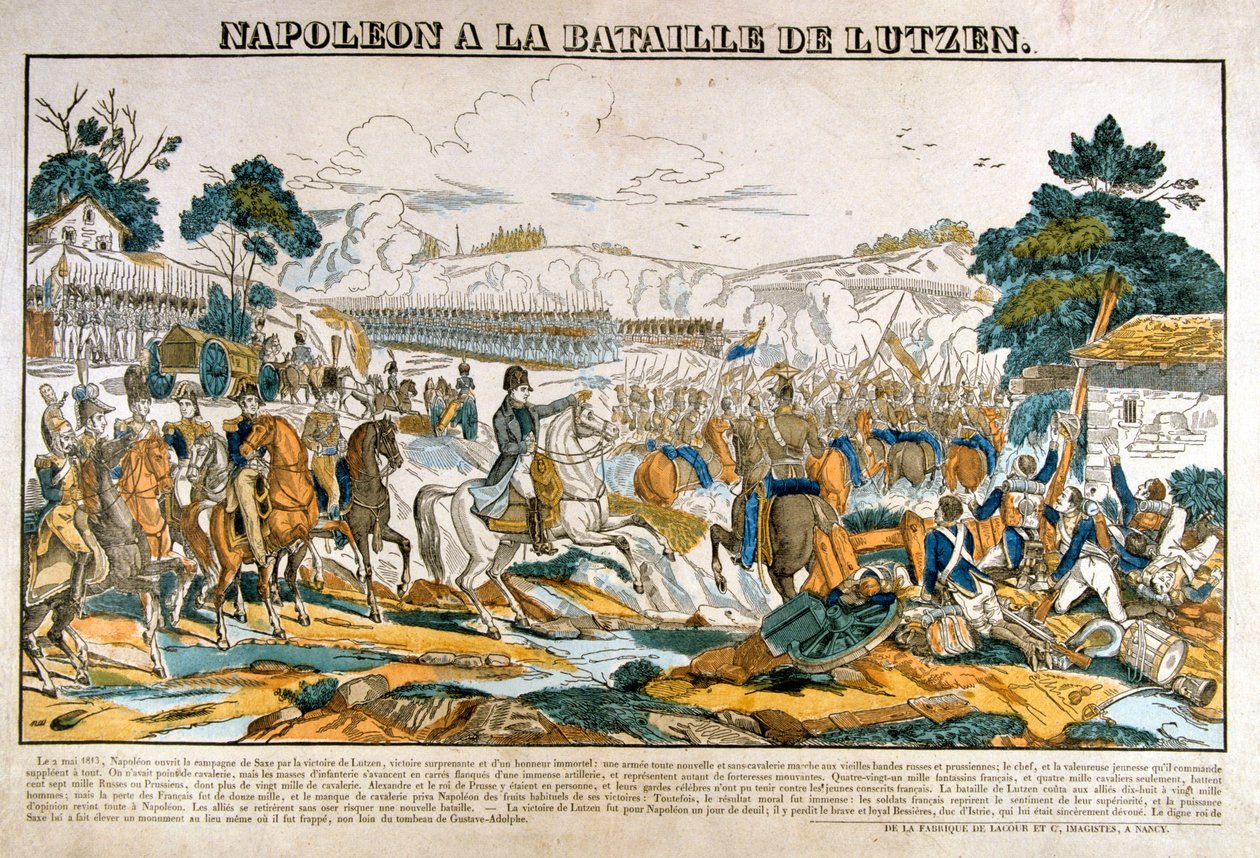 Napoleon bij de Slag bij Lutzen, 2 mei, 1813 door Unbekannt