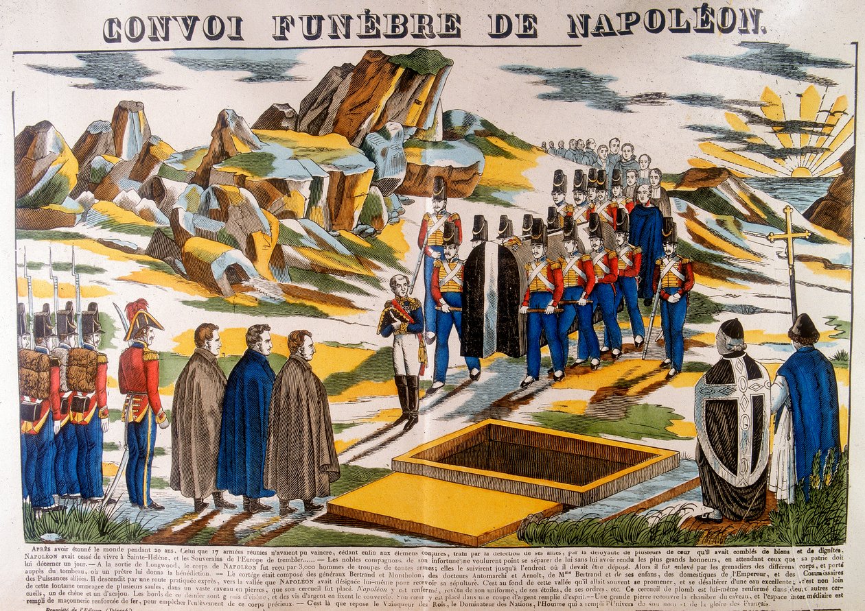 Begrafenisstoet van Napoleon, St. Helena, 1821 door Unbekannt