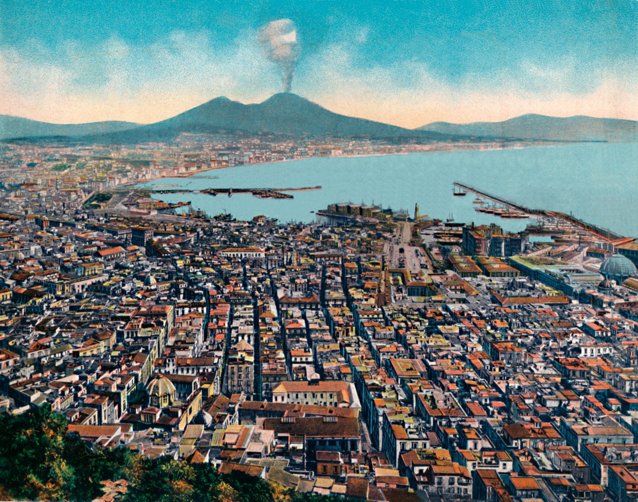 Napoli - Panorama Da S. Martino, uitzicht vanaf San Martino, c1900 door Unbekannt