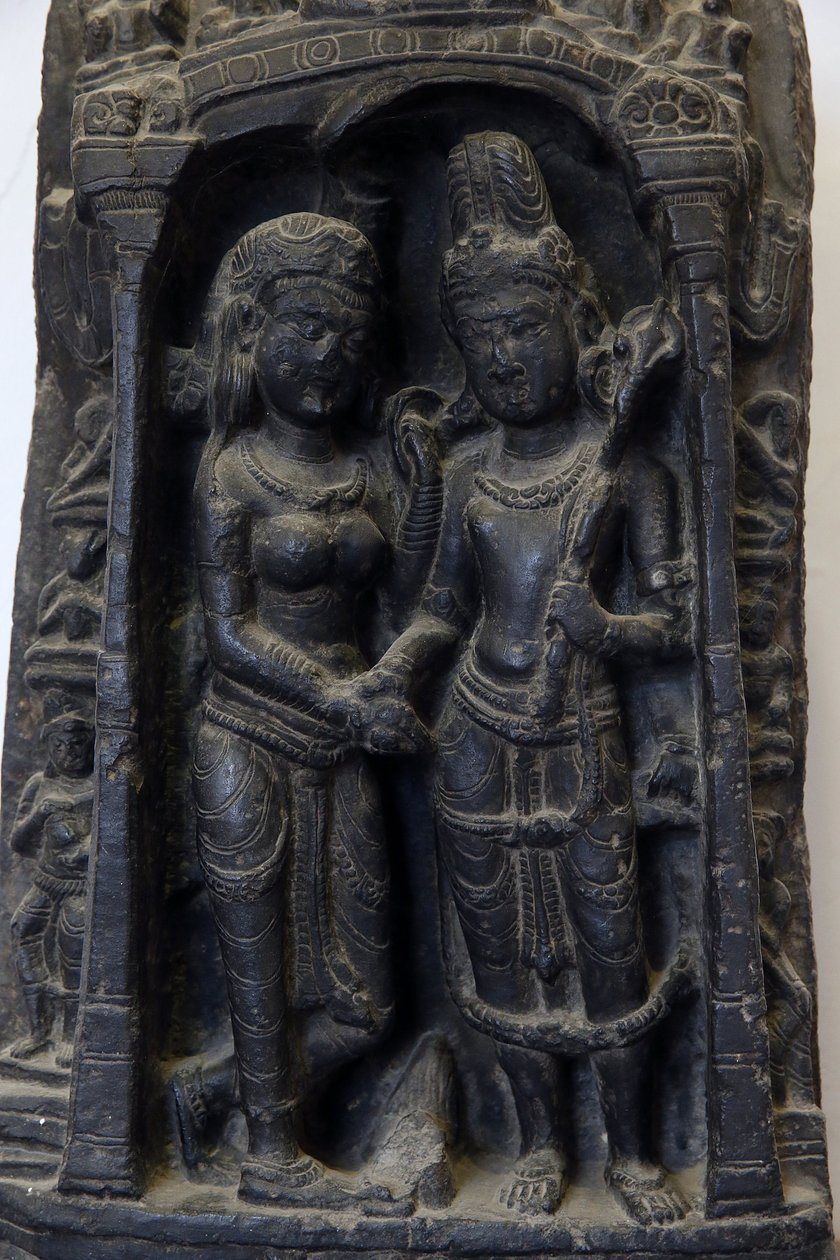 Nationaal museum van India, Delhi. Huwelijk van Shiva en Parvati. Pala door Unbekannt
