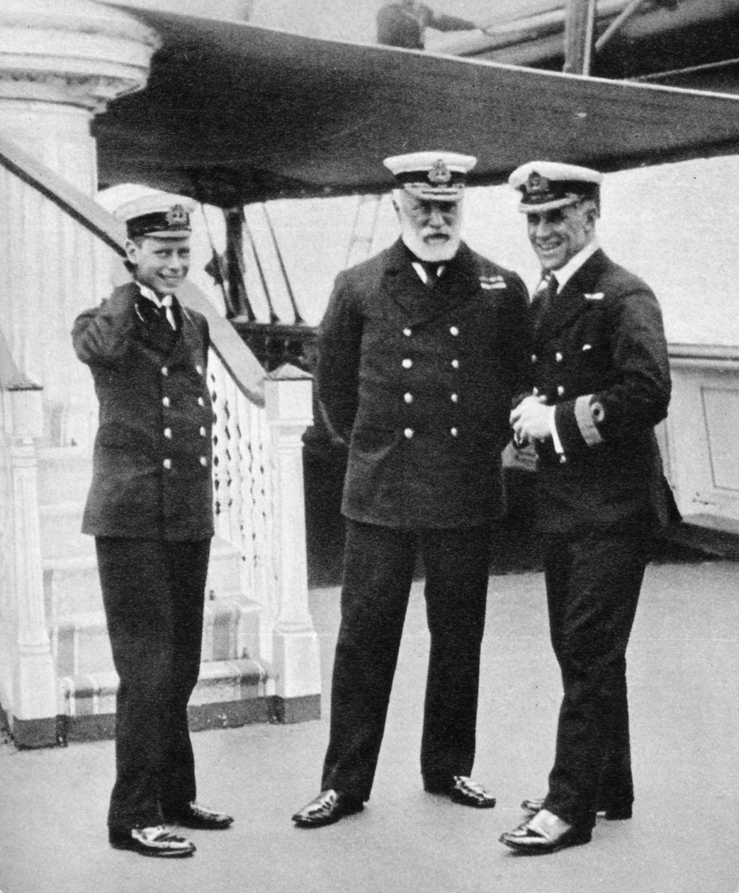 Marine Cadet Prins Albert met Admiraal Sir Lewis Beaumont door Unbekannt
