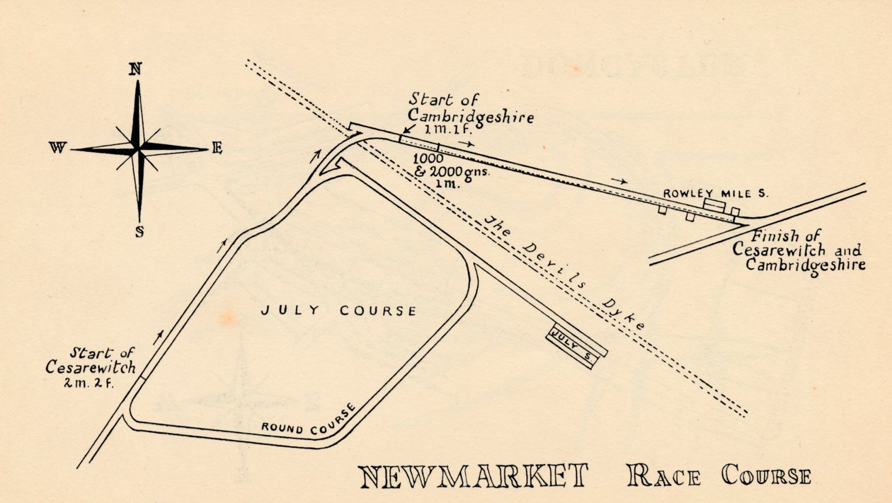 Newmarket Race Course door Unbekannt
