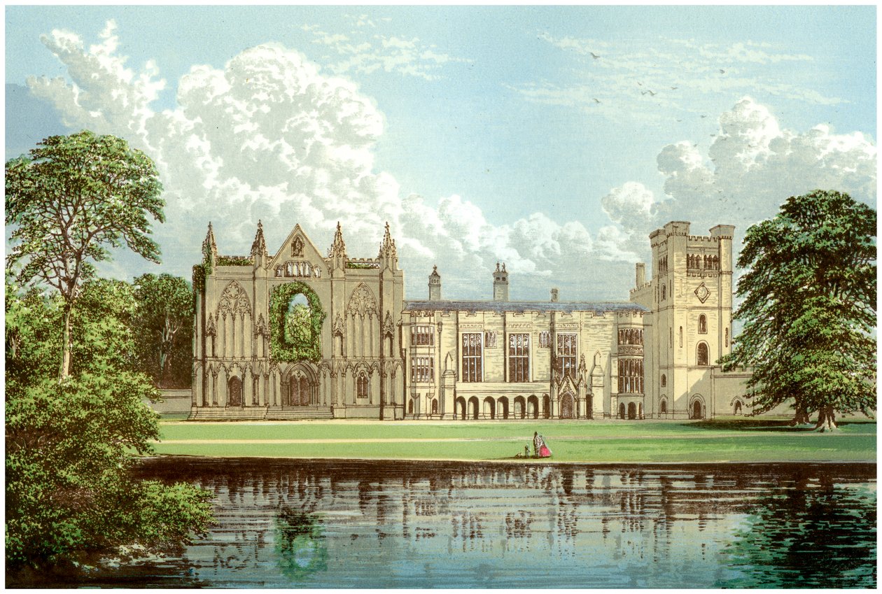 Newstead Abbey, Nottinghamshire, huis van de familie Webb door Unbekannt