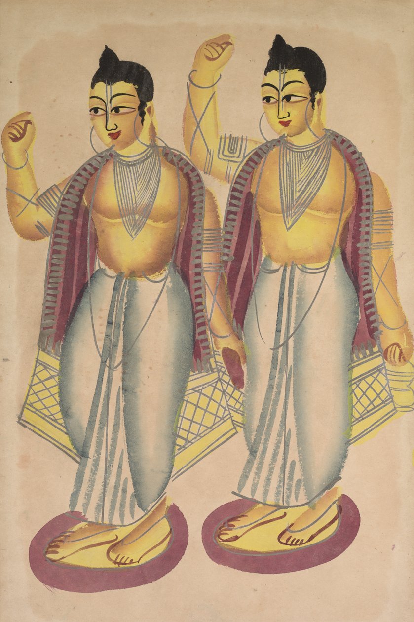 Nitai en Gaur, 1800s door Unbekannt