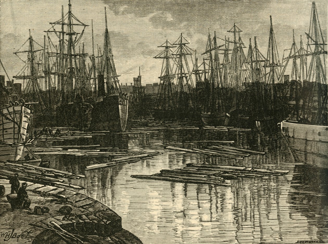 North Dock, Swansea, 1898 door Unbekannt