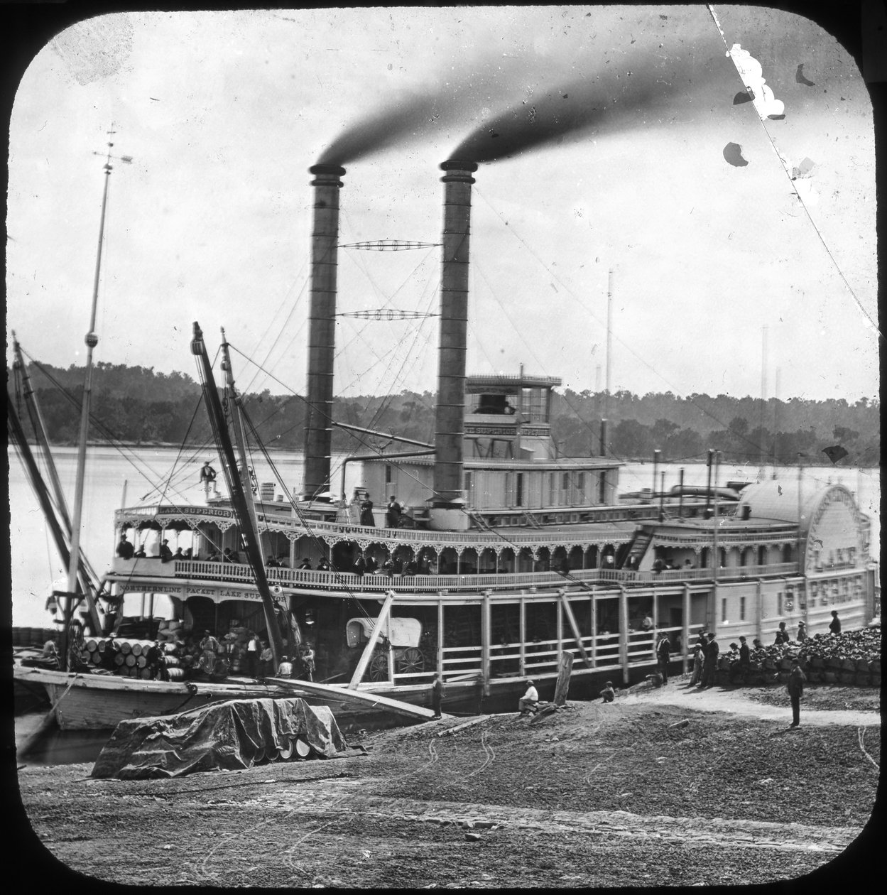 Northern Line Packet Company raderstoomboot Lake Superior, VS, c1870s door Unbekannt