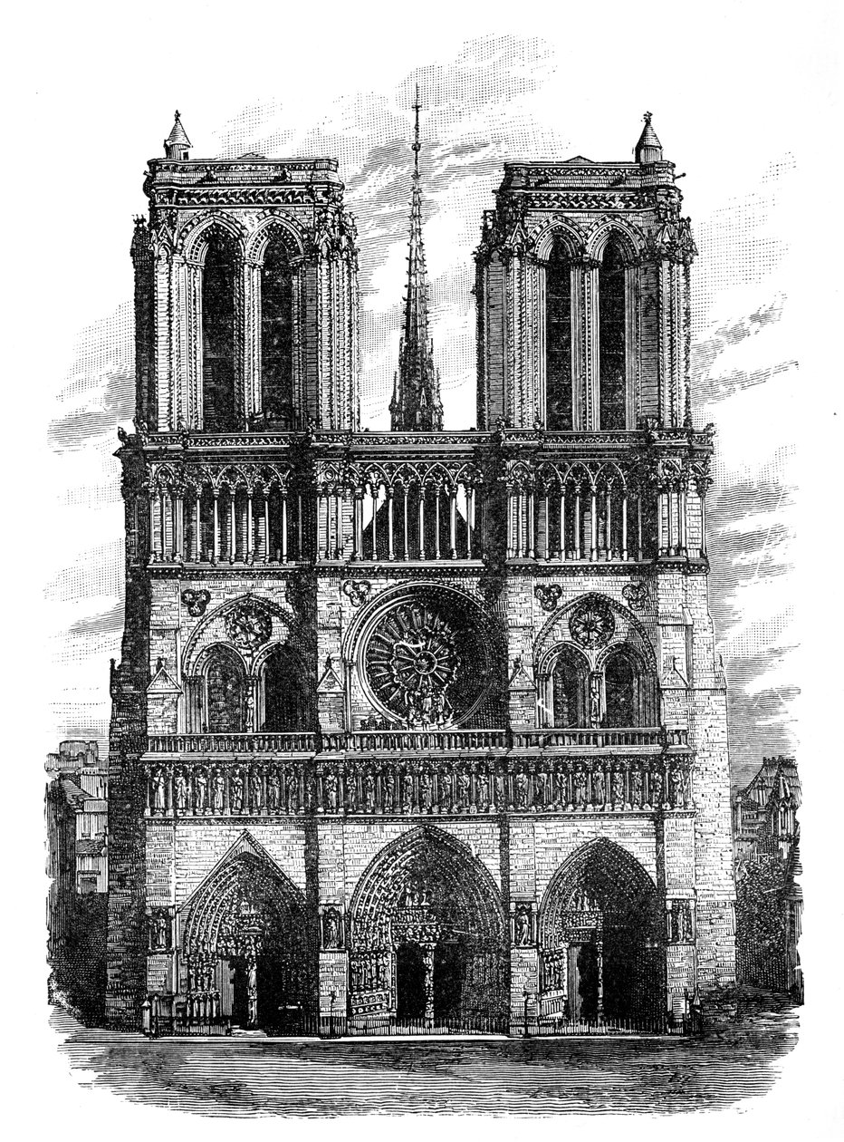 Notre Dame, Parijs, ca. 1888 door Unbekannt