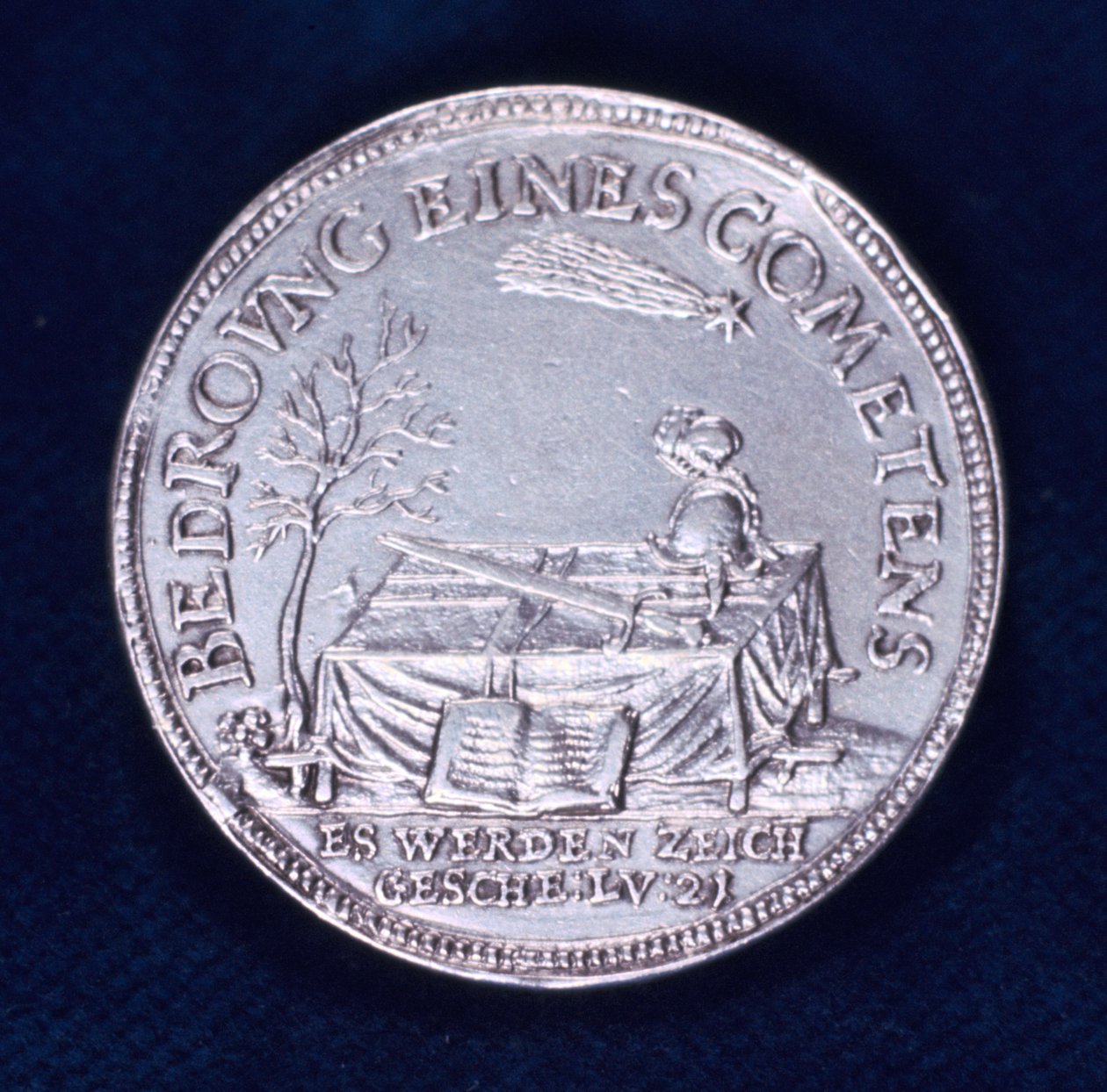 Voorzijde van een medaille ter herdenking van de schitterende komeet van november 1618 door Unbekannt
