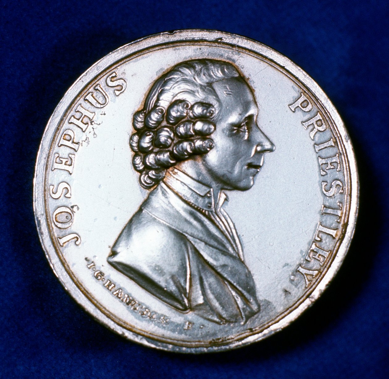 Voorzijde van herdenkingsmedaille voor Joseph Priestley door Unbekannt