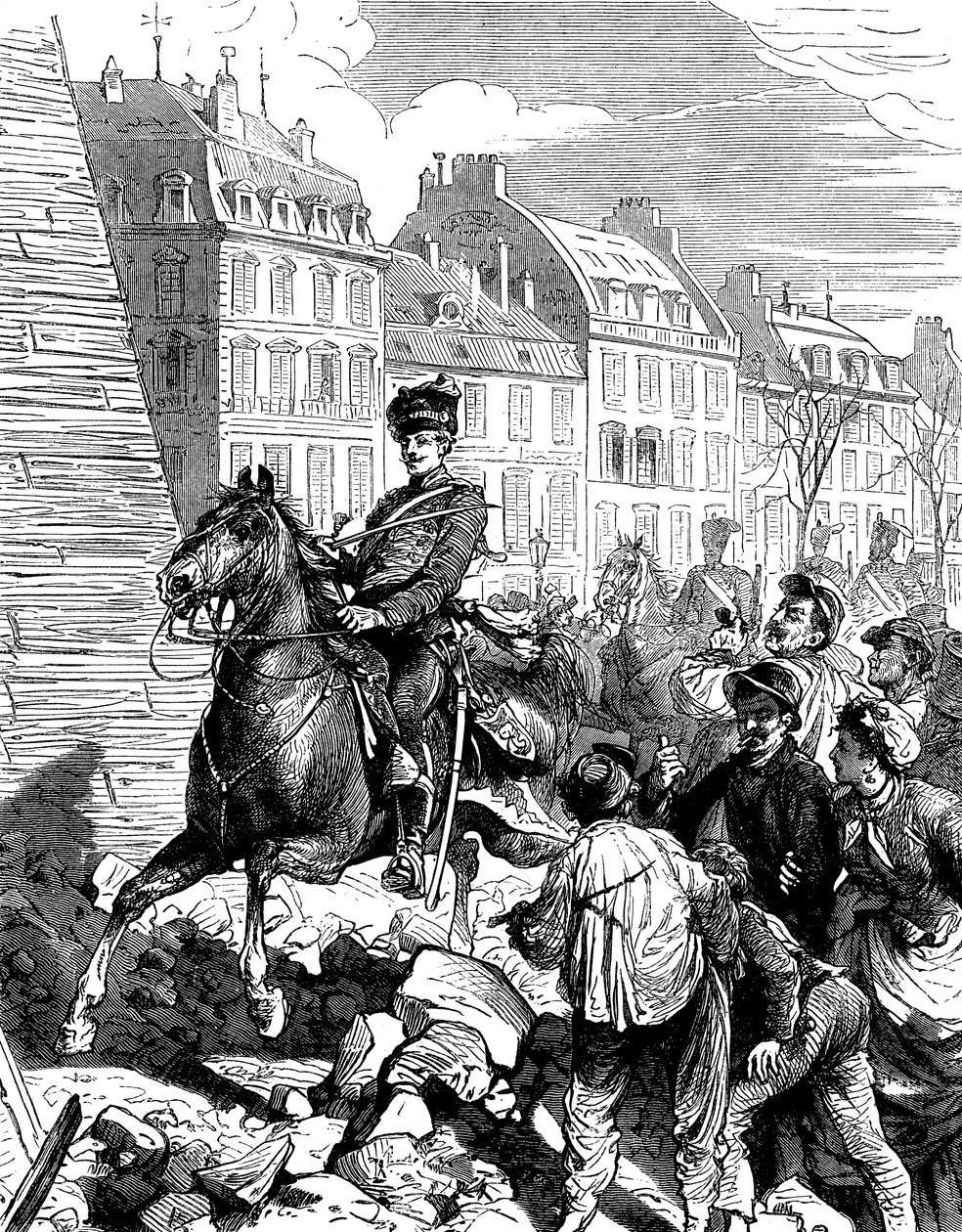 Bezetting van Parijs door de Duitsers na de Frans-Duitse Oorlog, februari 1871, c1880 door Unbekannt