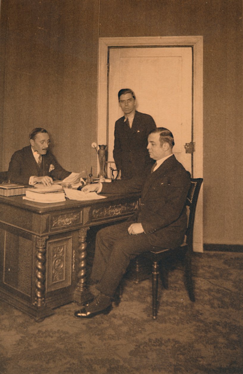 Kantoor van de secretaris bij de Cubaanse ambassade in Brussel, België, 1927 door Unbekannt