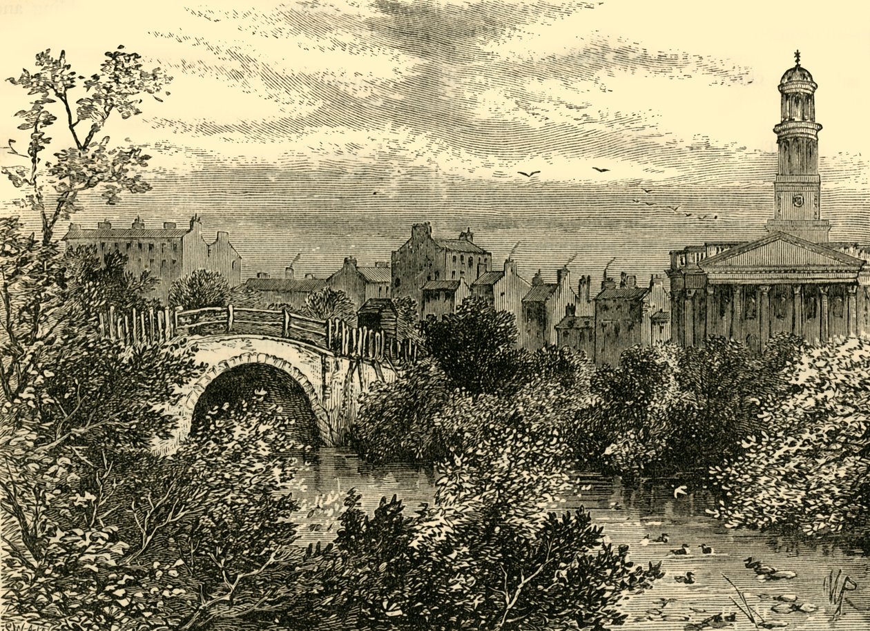 Oude Brug Over het Meer, Regents Park, in 1847, ca. 1876 door Unbekannt