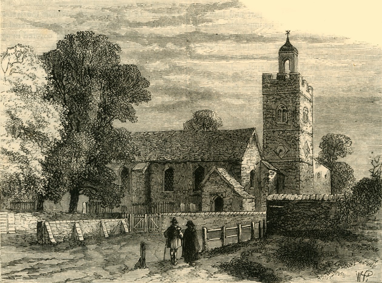 Oude Camberwell Kerk in 1750, ca. 1878 door Unbekannt