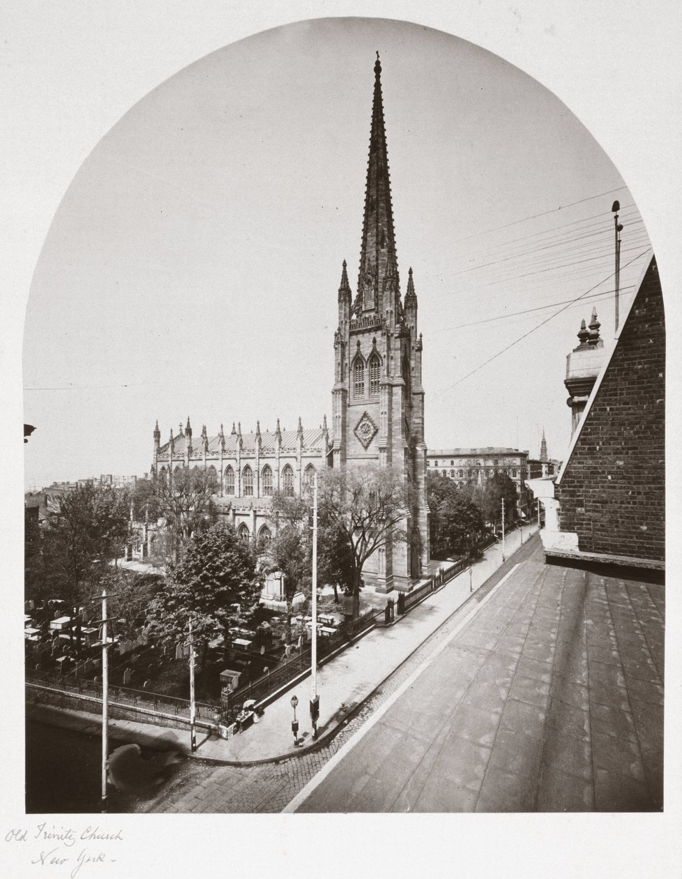 Oude Trinity Church, New York City, New York, VS, ca. 1865 door Unbekannt