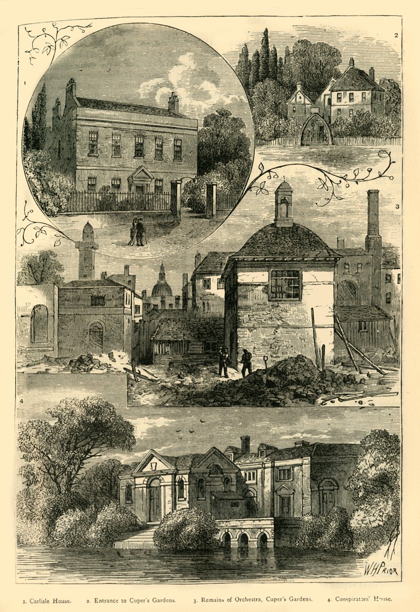 Oude Zichten in Lambeth, ca. 1878 door Unbekannt