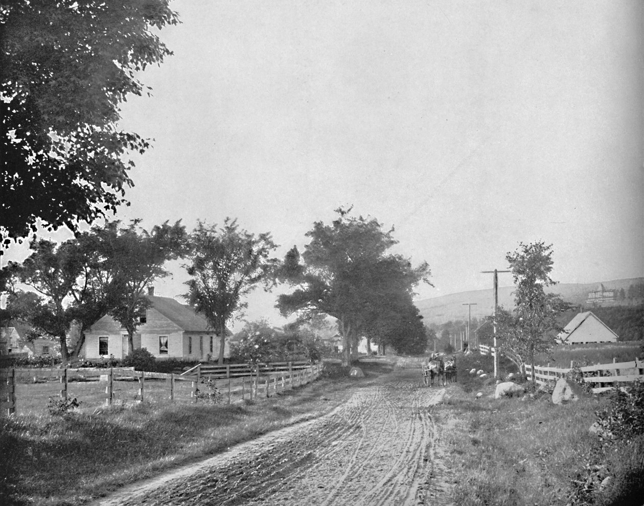 Op de Weg naar Echo Lake, Witte Bergen, New Hampshire, ca. 1897 door Unbekannt