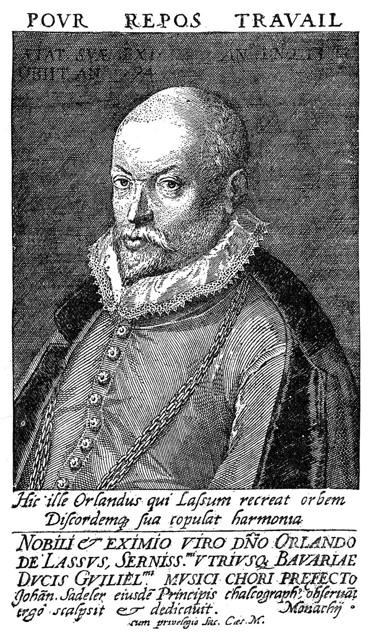 Orlandus Lassus, Vlaamse Renaissance componist en muzikant, 16e eeuw door Unbekannt