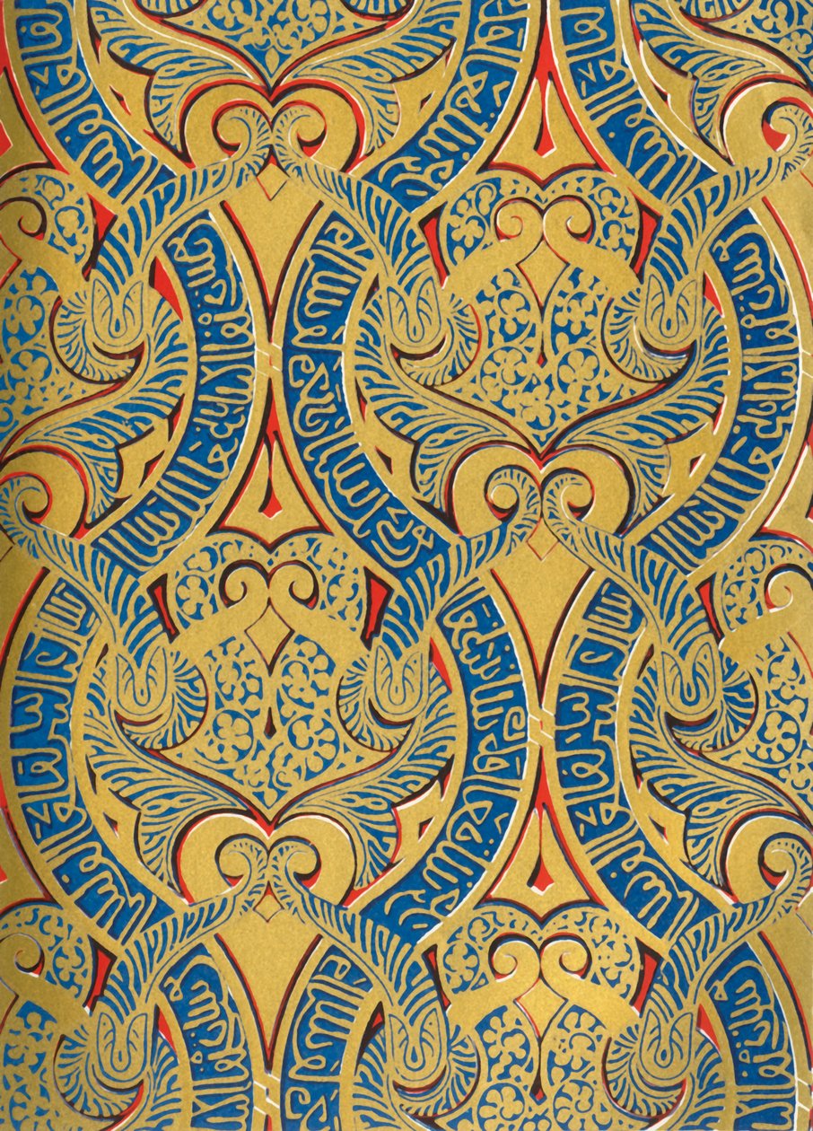 Ornament in panelen op de muur, Hal van Ambassadeurs, 1907 door Unbekannt