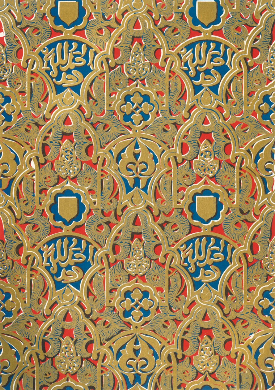 Ornament op de muren, Hal van de Abencerrages, 1907 door Unbekannt