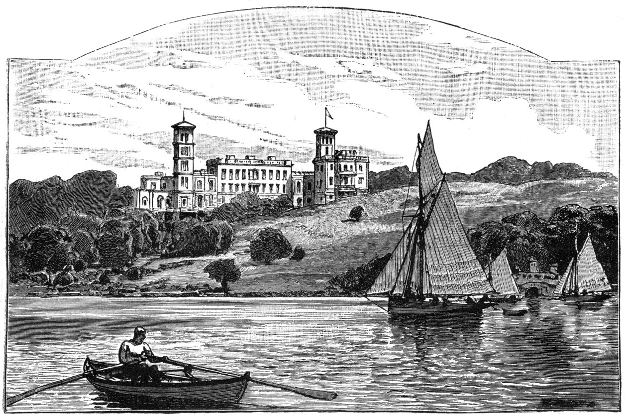 Osborne House vanaf de Solent, East Cowes, Isle of Wight, 1900 door Unbekannt