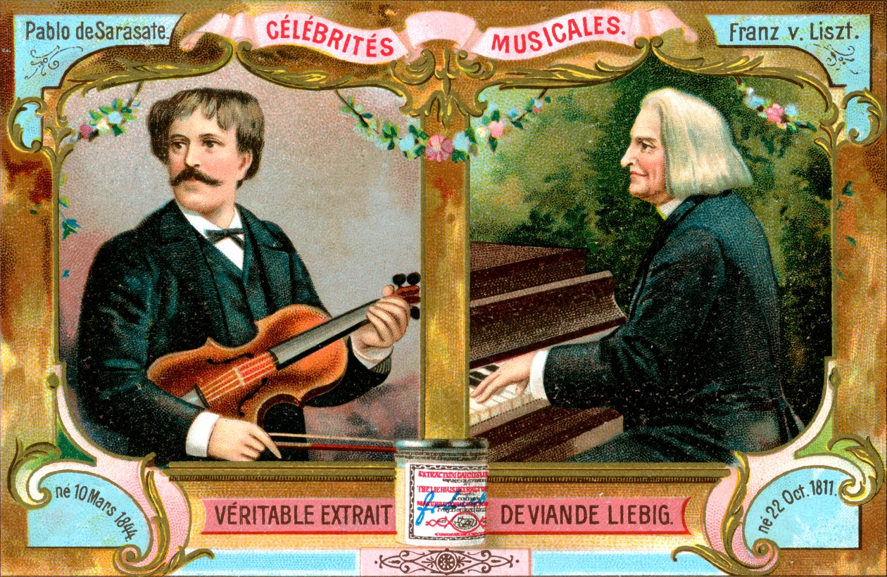 Pablo de Sarasate en Franz Liszt, ca. 1900 door Unbekannt