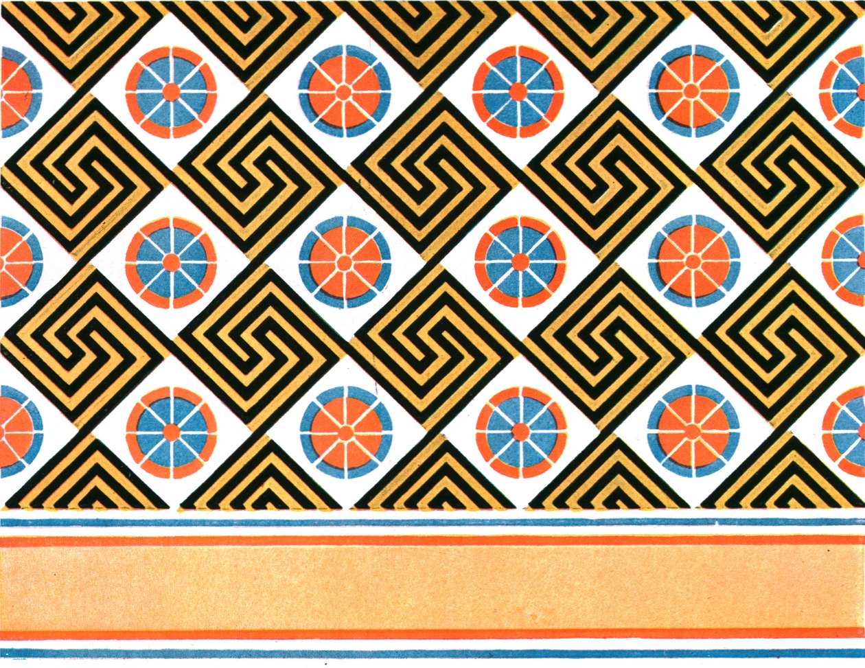 Geschilderd plafond in het Graf van Enene in Thebe, Egypte, 1928 door Unbekannt