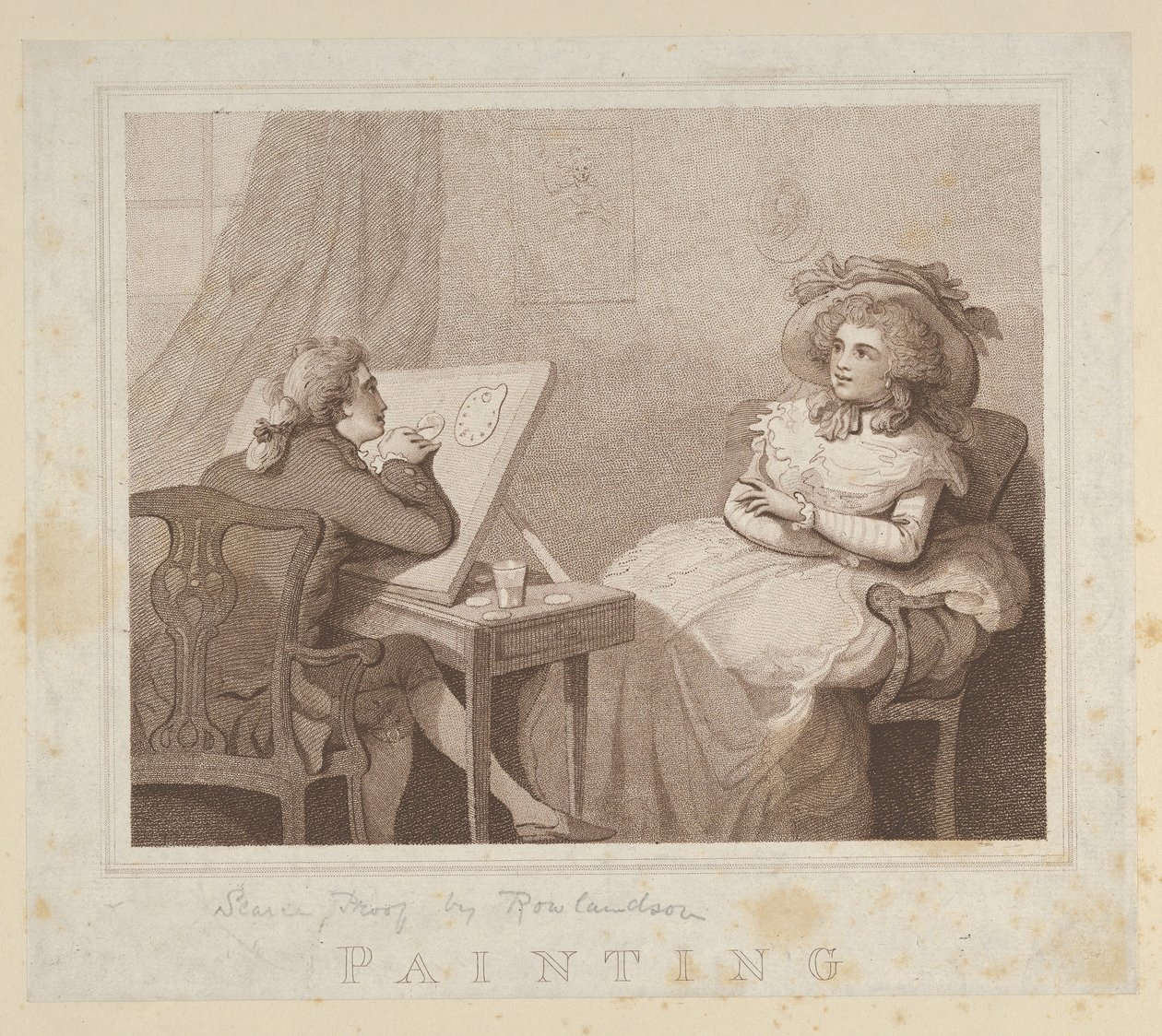 Schilderij, 1784 door Unbekannt