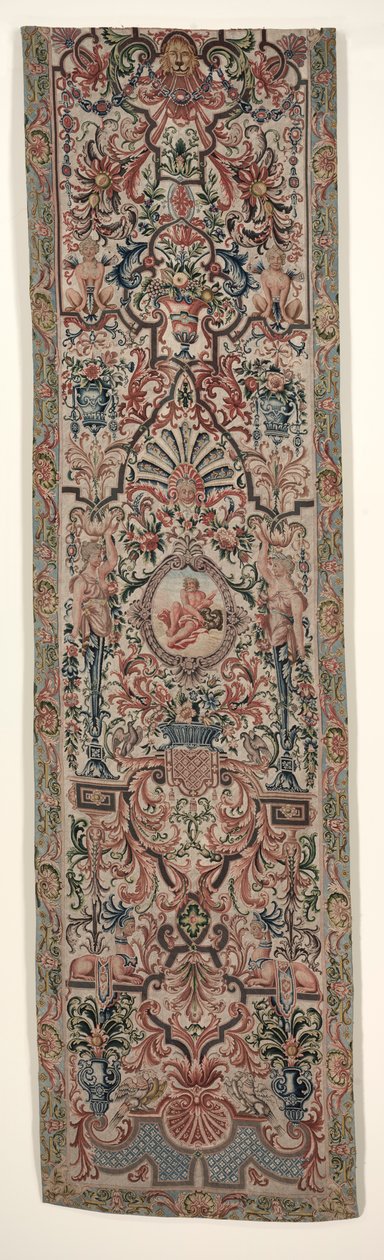 Paar borduurwerk bedgordijnen, ca. 1690 door Unbekannt
