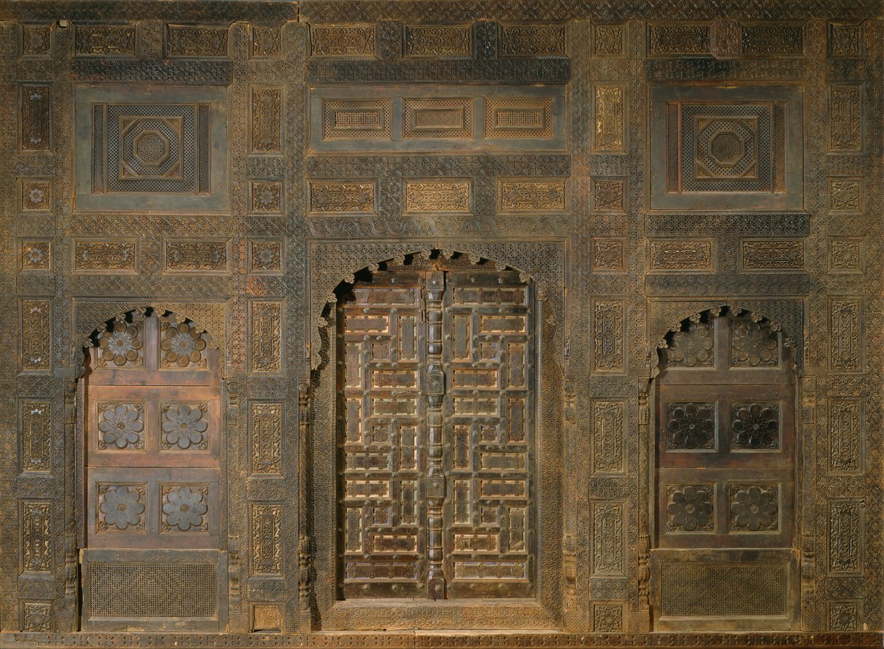 Paleisgevel (Paleis van Sayyed Akbar Shah, Koning van Swat 1835-57) door Unbekannt