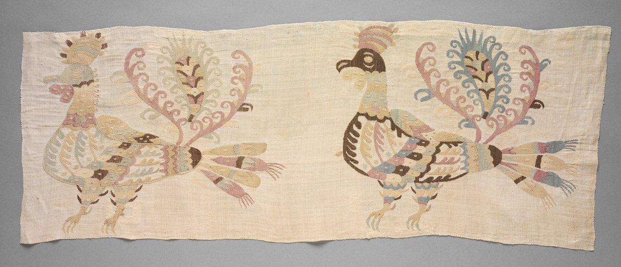 Paneel, Fragment van Laken, 1700s door Unbekannt