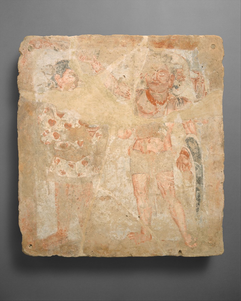 Paneel met de god ShivaOesho en aanbidder, ca. 3e eeuw n.Chr. door Unbekannt